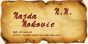 Najda Moković vizit kartica